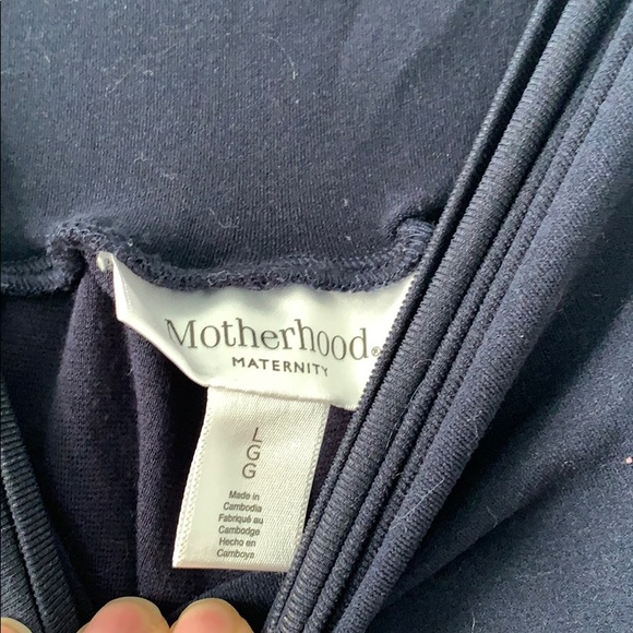 Motherhood maternity navy blue cropped pants - Picture 3 of 3